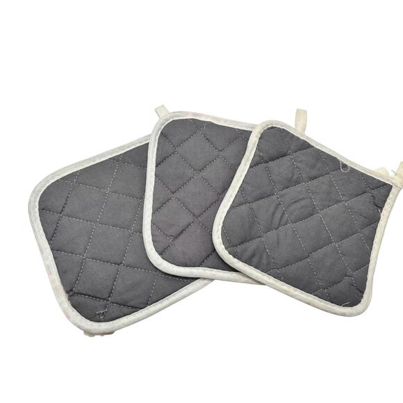 Vintage Woolworth's Christmas Potholders Set of 3 White Green Red New with Tag - Picture 4 of 5